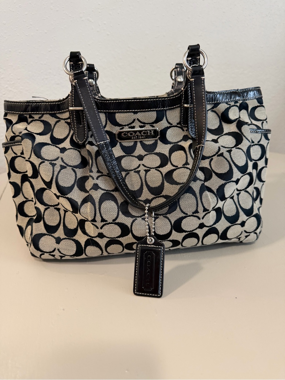 Coach Signature Canvas Tote Bag purse
